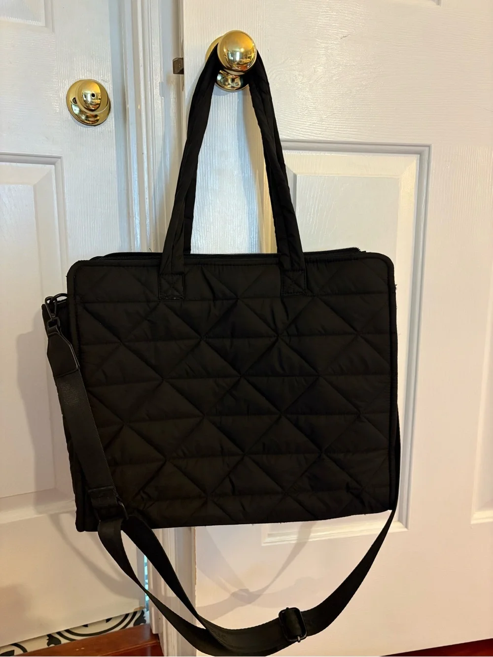 Marc New York Black Quilted Shoulder Tote